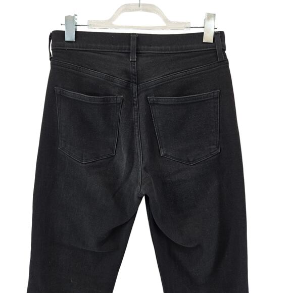 AYR Jeans Womens 26 Straight Leg Cropped Black Stretch Copper Tone Hardware USA - Picture 4 of 12